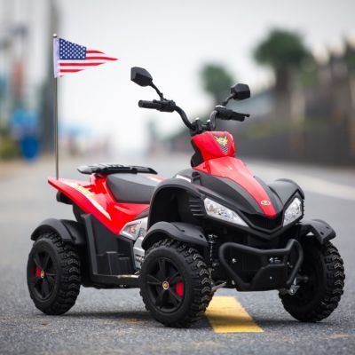 Atv Electric Cu Roti Din Cauciuc Beach Red Masinute Electrice Ro