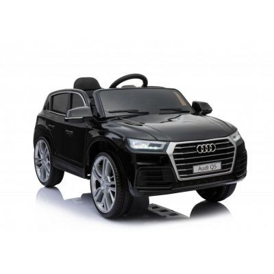 Masinuta electrica Audi Q5 cu scaun de piele si roti cauciuc Black