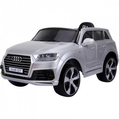 Masinuta electrica Audi Q7 cu roti din cauciuc Silver