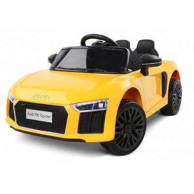 Masinuta electrica cu telecomanda 2,4 G si roti EVA Audi R8 Spyder Yellow