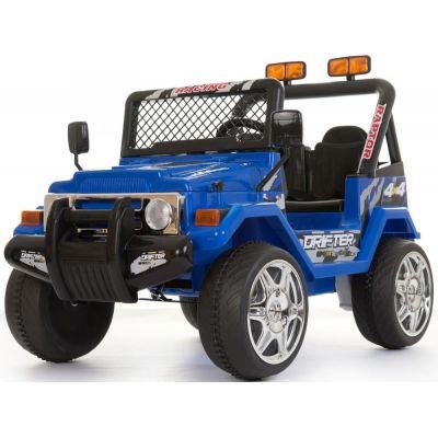 Masinuta electrica 12V cu roti din cauciuc Drifter Jeep 4x4 Blue