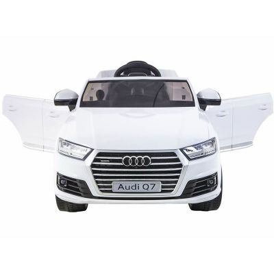 Masinuta electrica cu scaun de piele Audi Q7 White