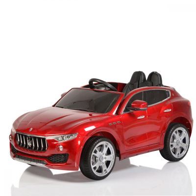 Masinuta electrica cu scaun de piele si roti de cauciuc Maserati Levante Red