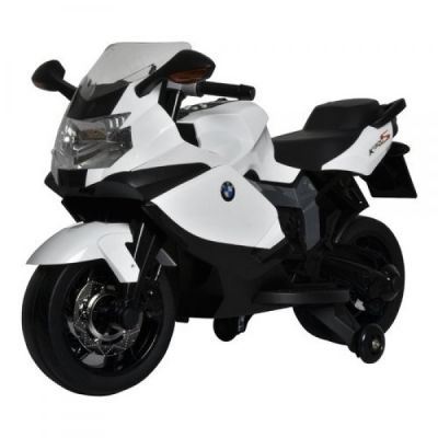 Motocicleta electrica BMW K130S 35W cu sunete si lumini pentru copii alba