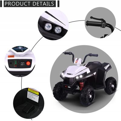 Atv electric 6V cu suspensii Nichiduta Passion White