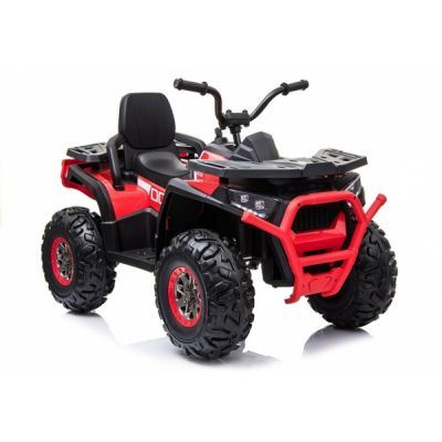 ATV electric pentru copii BJ607 12V 90W cu Scaun Tapitat Rosu