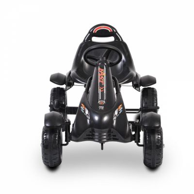 Kart cu pedale pentru copii Rally Black