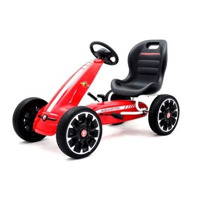 Kinderauto GO Kart cu pedale de la Fiat Abarth Rosu