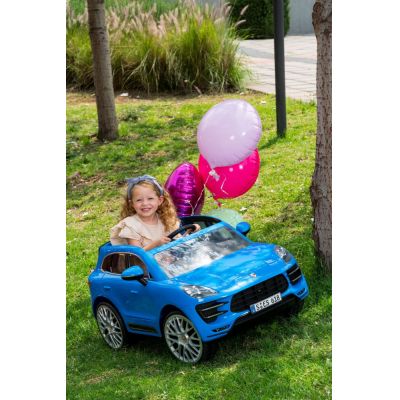 Masina electrica copii Porche Macan Turbo albastra Masina electrica copii Porche Macan Turbo albastra