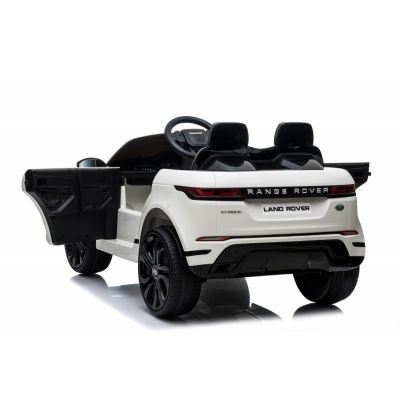 Masinuta electrica 12V cu scaun piele si roti EVA Range Rover White