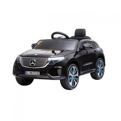 Masinuta electrica 12V cu scaun de piele si roti EVA Mercedes Benz EQC400 Black