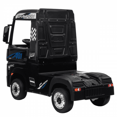 Camion electric 4X4 cu scaun din piele si roti EVA Mercedes Actros Black