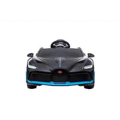 Masinuta electrica cu roti din cauciuc si scaun piele Bugatti Divo Black