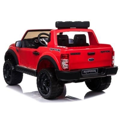 Masinuta electrica cu roti din cauciuc Ford Raptor rosu