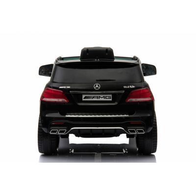 Masinuta electrica cu roti din cauciuc si scaun de piele Mercedes GLE63 AMG Black