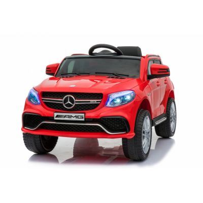Masinuta electrica cu roti din cauciuc si scaun de piele Mercedes GLE63 AMG Red