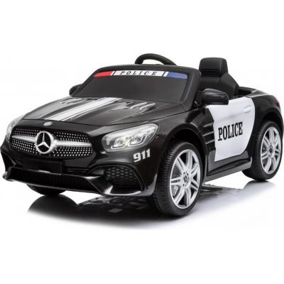 Masinuta electrica cu scaun de piele Mercedes SL500 Police Black