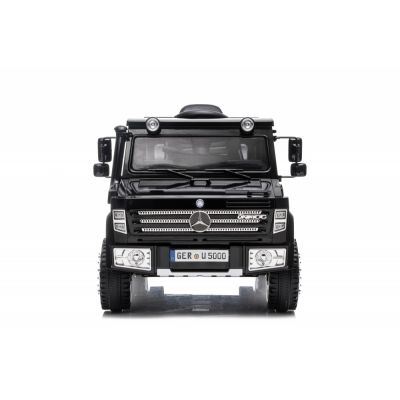 Masinuta electrica cu scaun de piele si roti din cauciuc EVA Mercedes-Benz Black