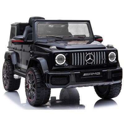 Masinuta electrica cu telecomanda si scaun de piele Mercedes Benz G63 AMG Black Masinuta electrica cu telecomanda si scaun de piele Mercedes Benz G63 AMG Black