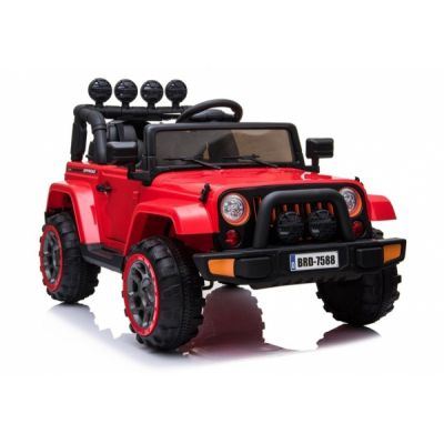 Masinuta electrica Kinderauto BJ7588 90W 12V cu Scaun Tapitat Rosu