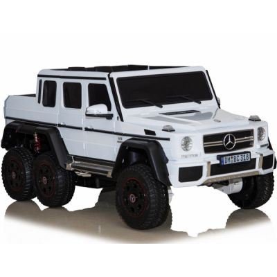 Masinuta electrica Mercedes G63 6x6 Premium cu 4 motoare ALB