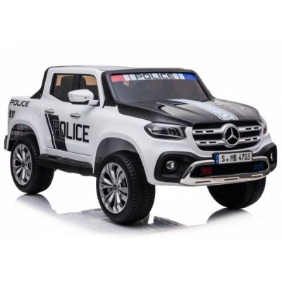 Masinuta electrica Mercedes POLICE X-Class 4x4 STANDARD Alb