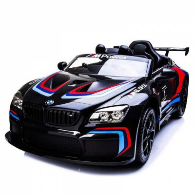 Masinuta electrica pentru copii Bmw M6 GT3, 90W, 12V, cu aer conditionat, culoare negru