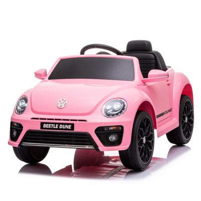 Masinuta electrica VW Beetle Dune 35W 6V, bluetooth , amortizoare, culoare Roz ieftina