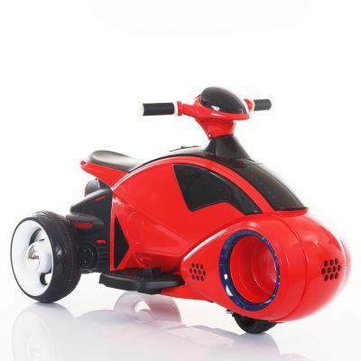 Motocicleta electrica C-toys copii Space Ship cu acumulator muzica si lumini rosu