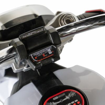 Motocicleta electrica copii cu acumulator, muzica si lumini albnegru