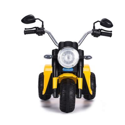 Motocicleta electrica cu scaun din piele Nichiduta Mini 6 volti Yellow