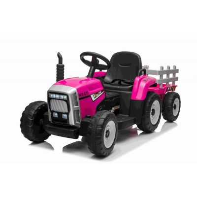 Tractor electric 12V cu remorca Nichiduta Farmer Pink