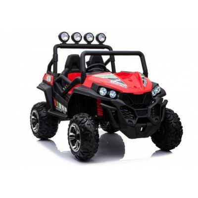 UTV electric pentru copii Golf-Kart S2588, 4 motoare, roti moi, scaun dublu tapitat 180W PREMIUM Rosu