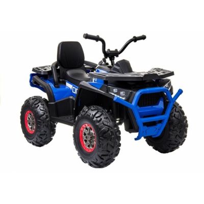 ATV electric pentru copii BJ607 12V 90W cu Scaun Tapitat Albastru