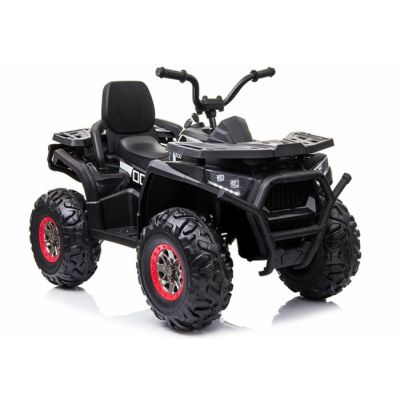 ATV electric pentru copii BJ607 12V 90W cu Scaun Tapitat Negru