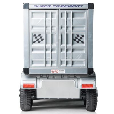 Autocamion Tir electric cu remorca pentru copii negru