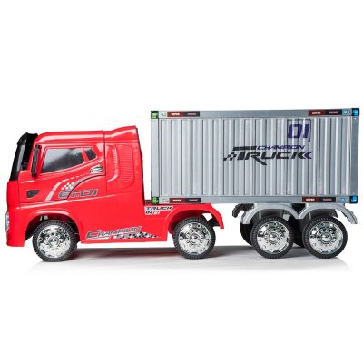 Autocamion Tir electric cu remorca pentru copii rosu