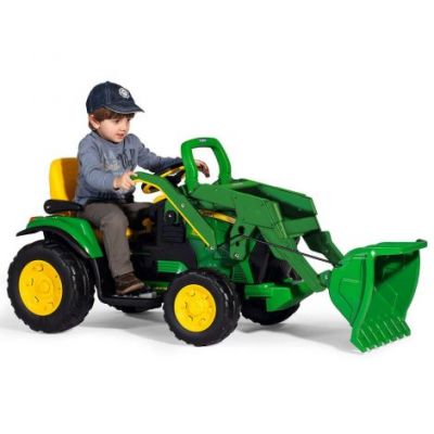 Excavator electric pentru copii John Deere Ground Loader, Peg Perego, 12V, 3 ani +