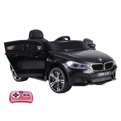HomCom BMW masina electrica 6V cu telecomanda, neagra | AOSOM RO