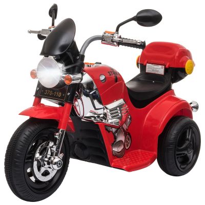 HOMCOM Motocicleta Electrica pentru copii 18-36 luni 6V cu baterie din PP otel rosie