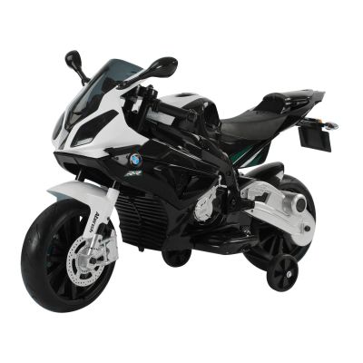 Homcom Motoreta Electrica BMW RR pentru Copii 12V, Negru si Alb