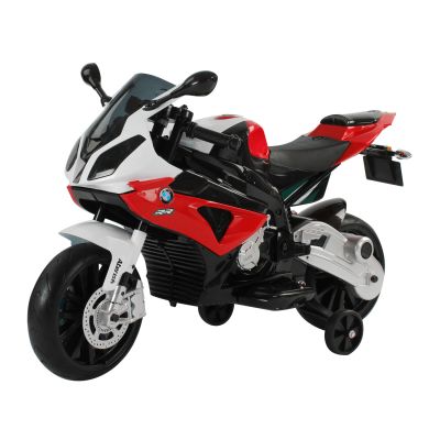 Motoreta Electrica pentru Copii BMW RR 12V, Negru si Rosu HOMCOM | Aosom RO