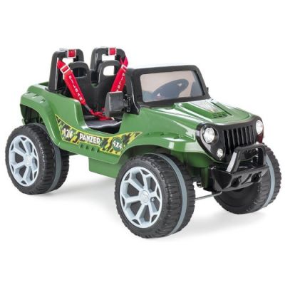 Jeep Electric 4x4 Pilsan cu Doua Locuri Panzer 12V Verde