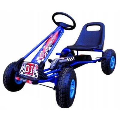 Kart cu pedale Gokart 3-7 ani roti gonflabile G1 R-Sport albastru