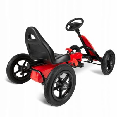 Kart cu pedale si roti gonflabile gokart rk 592 Ricokids rosu