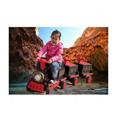 Locomotiva electrica cu vagon pentru copii