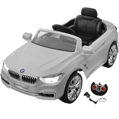 Mașină de jucărie cu baterii și telecomandă BMW Alb