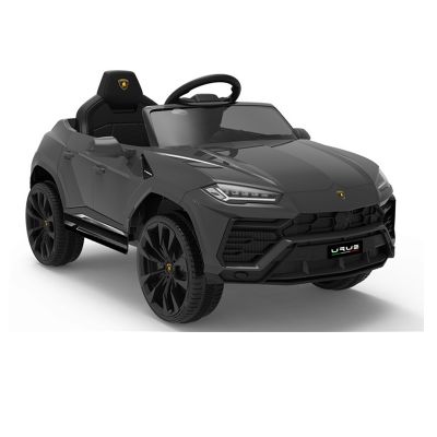 Masinuta electrica 12V Lamborghini Urus Negru cu scaun de piele si roti EVA