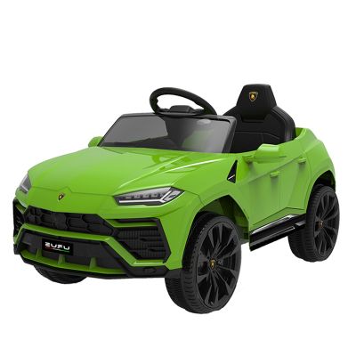 Masinuta electrica 12V Lamborghini Urus Verde cu scaun de piele si roti EVA