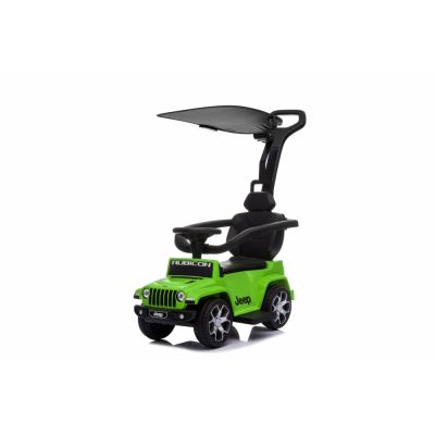 Masinuta electrica cu maner parental si roti EVA Jeep Wrangler Green